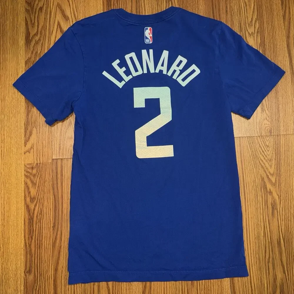 Nike Kawhi Leonard Icon‎ SS Tee Shirt LA Clippers Blue XS
